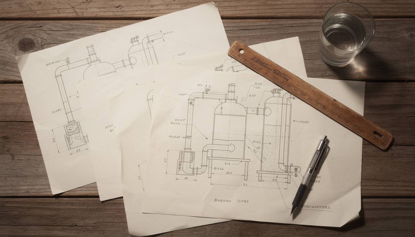 Planos técnicos descargables del biodigestor doméstico